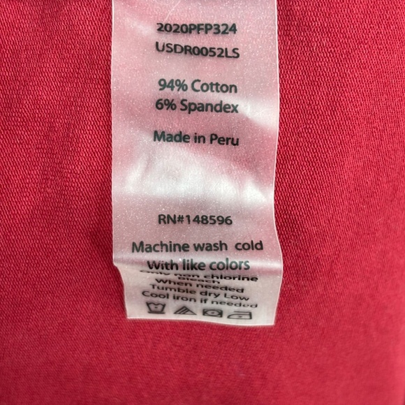 Universal Standard Tesino Midi Dress 32 Long Sleeve Stretch Jersey V Neck Red - Picture 8 of 13